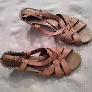 Vintage Wedge Slide Sandals